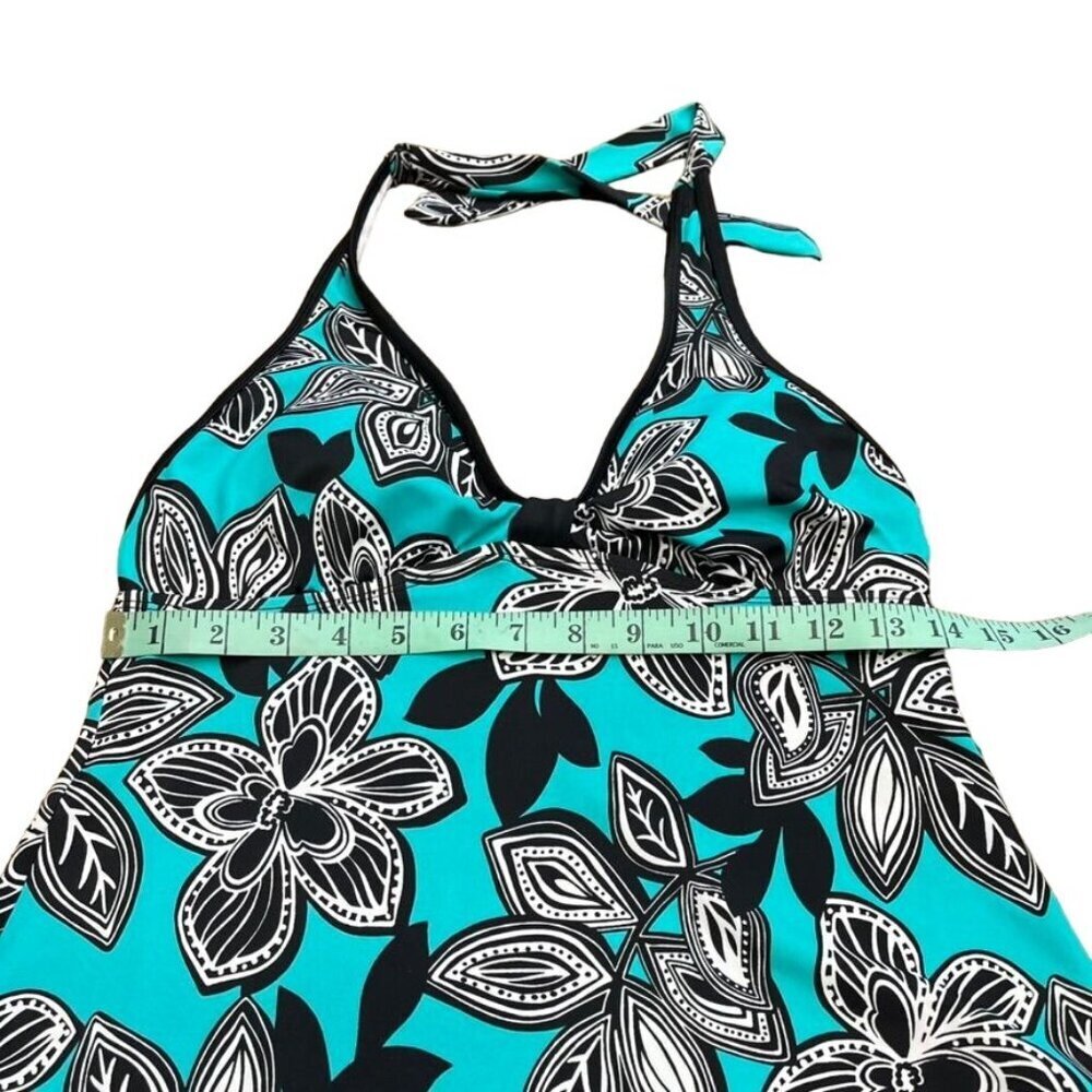 Jantzen Classics Women's Halter Tankini Top & Skirt Set Floral Print Size Medium - Picture 4 of 12